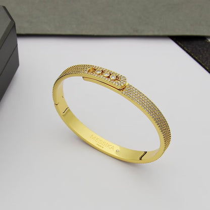 [Dawnora Jewelry]Move Noa Full Pavé Diamond Bangle Bracelet