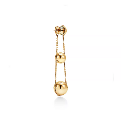 [Dawnora Jewelry]TRIPLE DROP GOLD EARRINGS