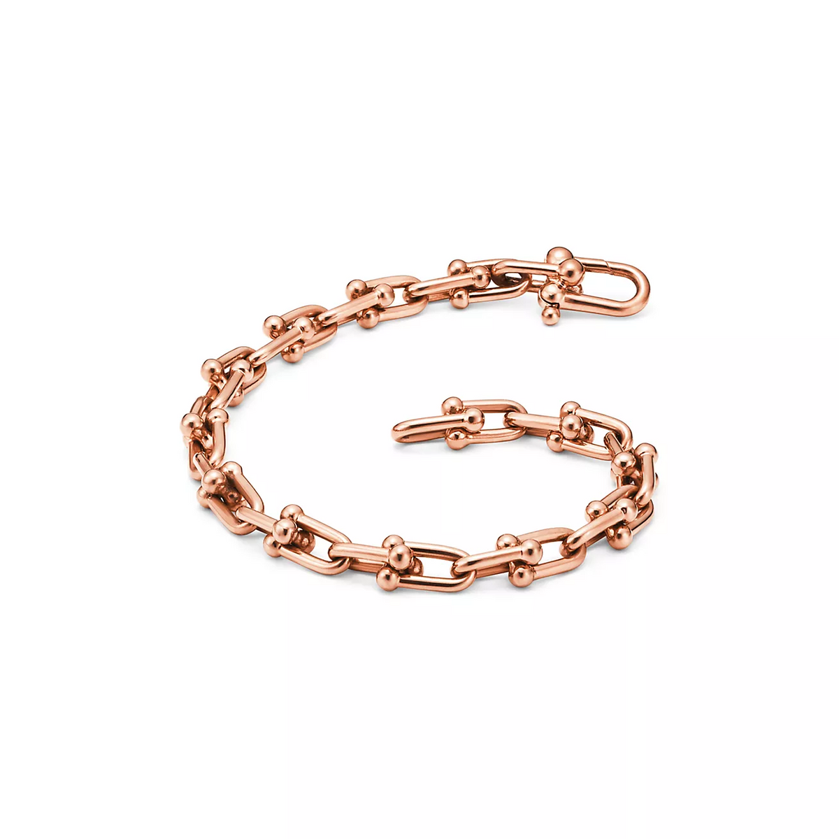 [Dawnora Jewelry]HARDWEAR SMALL LINK 26 MOTIF PINK GOLD BRACELET
