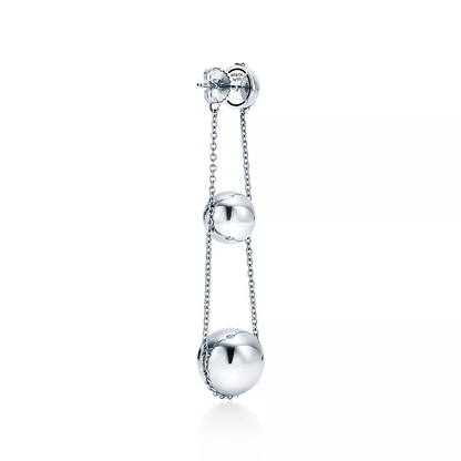 [Dawnora Jewelry]TRIPLE DROP SILVER EARRINGS