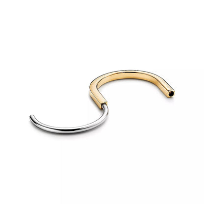 [Dawnora Jewelry]LOCK BRACELET YELLOW AND WHITE GOLD