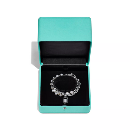 [Dawnora Jewelry]PEARL LOCK SILVER BRACELET