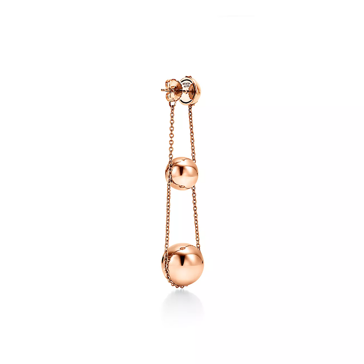 [Dawnora Jewelry]TRIPLE DROP PINK GOLD EARRINGS