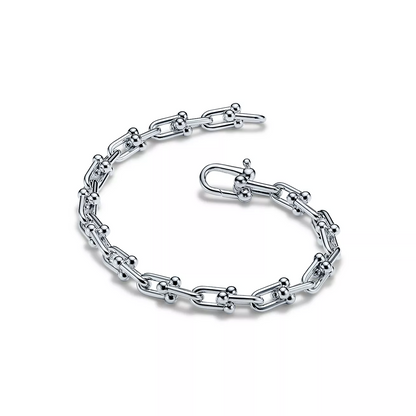 [Dawnora Jewelry]HARDWEAR SMALL LINK 26 MOTIF SILVER BRACELET