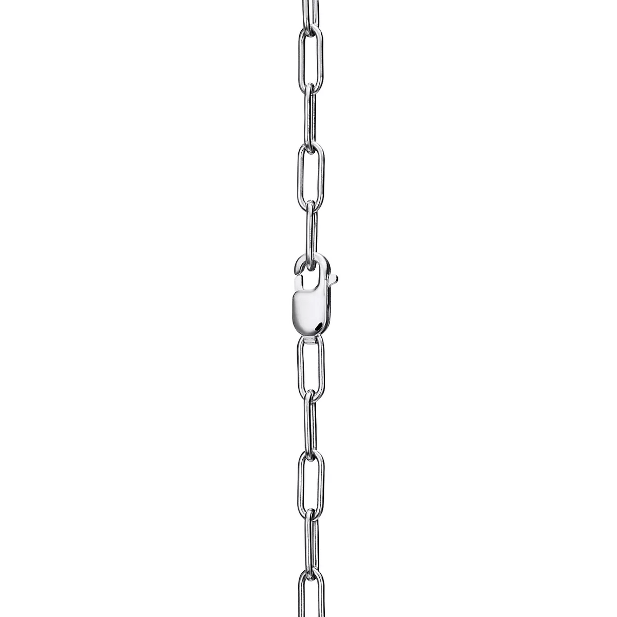 [Dawnora Jewelry]LOCK NECKLACE MEDIUM PENDANT SILVER PAVED DIAMONDS