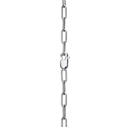 [Dawnora Jewelry]LOCK NECKLACE MEDIUM PENDANT SILVER PAVED DIAMONDS