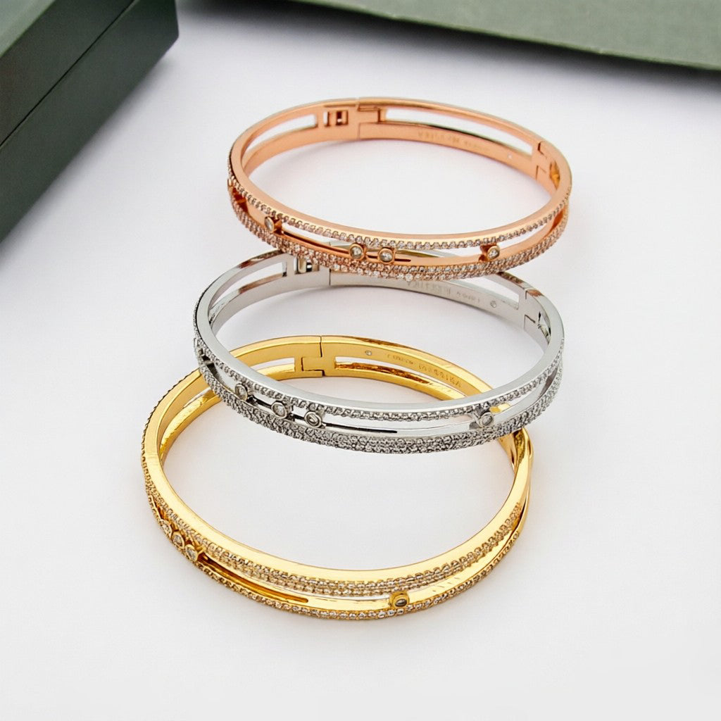 [Dawnora Jewelry]Move Romane pavé bangle