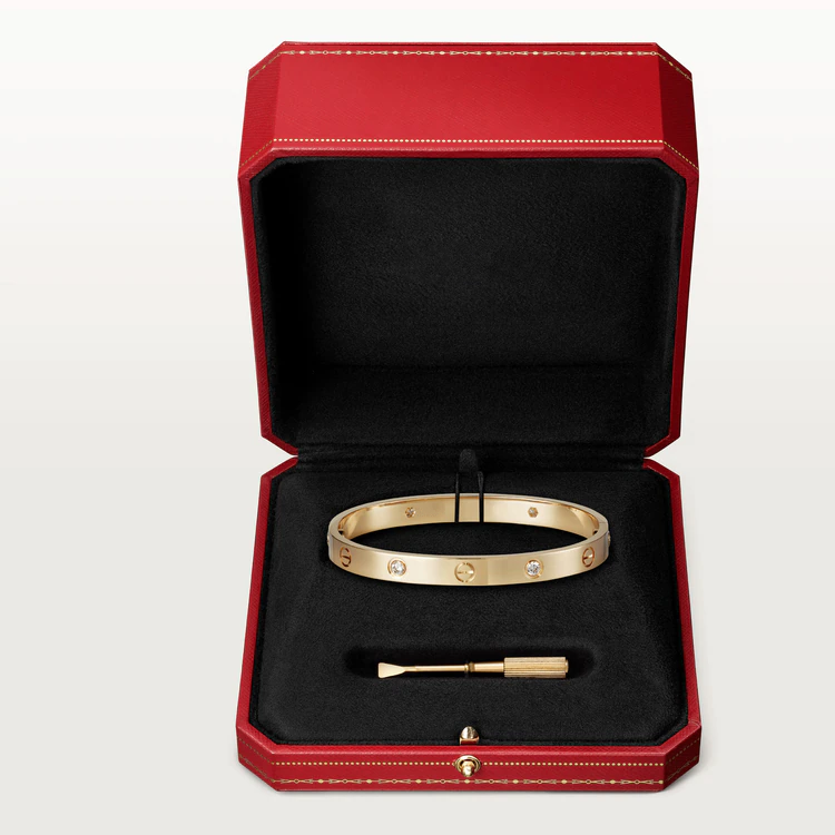 [Dawnora Jewelry]LOVE BRACELET 6.1MM 4 DIAMONDS