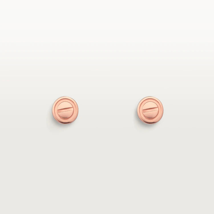 [Dawnora Jewelry]LOVE EARRINGS PINK GOLD 10MM