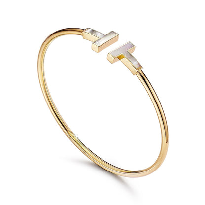 [Dawnora Jewelry]T BRACELET 1.8MM MOP PINK GOLD