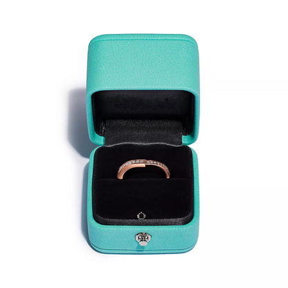 [Dawnora Jewelry]LOCK RING PINK GOLD DIAMOND PAVED