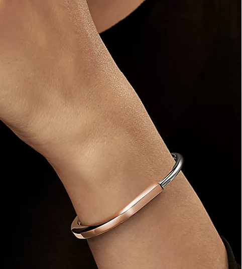 [Dawnora Jewelry]LOCK BRACELET ROSE AND WHITE GOLD