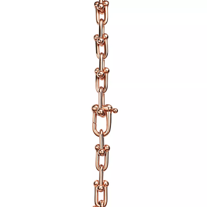 [Dawnora Jewelry]HARDWEAR SMALL LINK 26 MOTIF PINK GOLD BRACELET