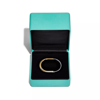 [Dawnora Jewelry]LOCK BRACELET YELLOW AND WHITE GOLD