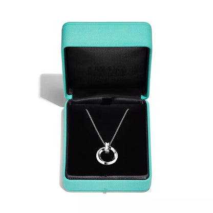 [Dawnora Jewelry]T CIRCLE PENDENT SILVER NECKLACE
