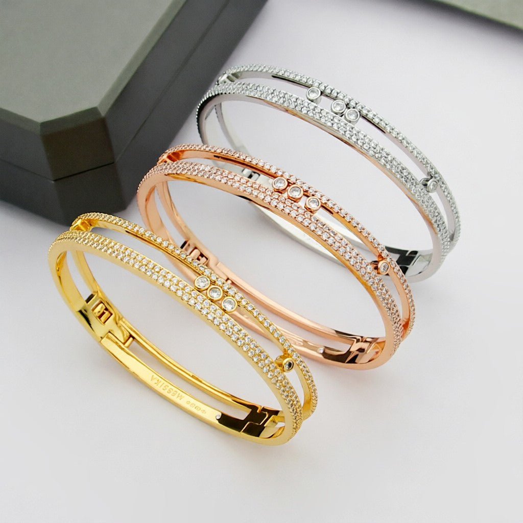 [Dawnora Jewelry]Move Romane pavé bangle