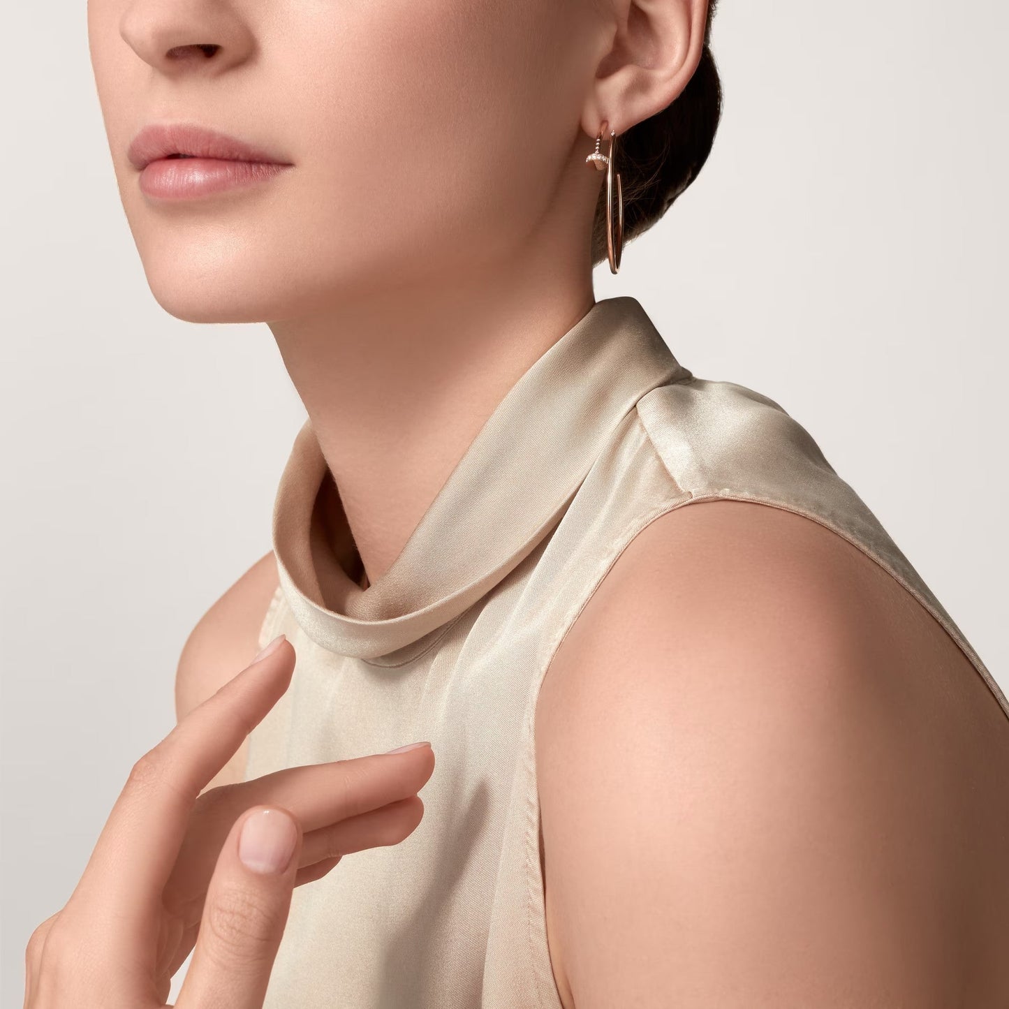 [Dawnora Jewelry]JUSTE HALF DIAMOND LARGE EARRINGS