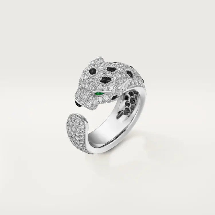 [Dawnora Jewelry]PANTHERE SPOTTED FULL DIAMOND MEDIUM RING