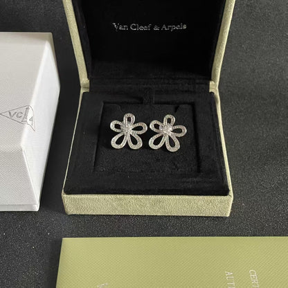 [Dawnora Jewelry]Flowerlace Diamond EARRINGS