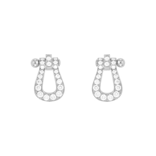 [Dawnora Jewelry]FORCE 10 FULL DIAMOND STUD EARRINGS MINI MODEL
