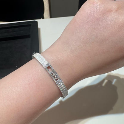 [Dawnora Jewelry]Move Noa Ciselé half pavé bangle