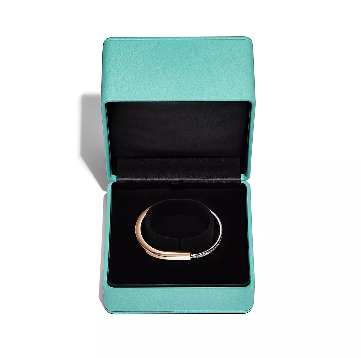 [Dawnora Jewelry]LOCK BRACELET ROSE AND WHITE GOLD DIAMOND