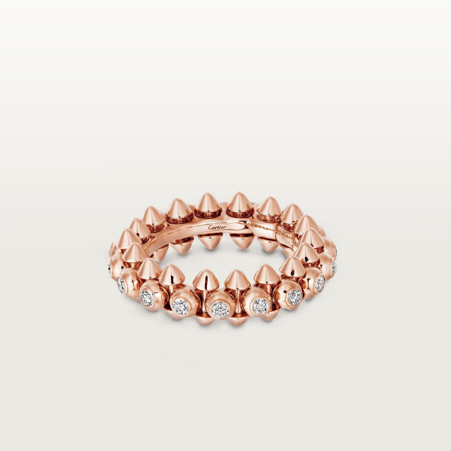 [Dawnora Jewelry]CLASH 6.8MM DIAMOND MEDIUM RING