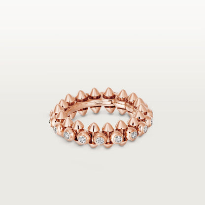 [Dawnora Jewelry]CLASH 6.8MM DIAMOND MEDIUM RING