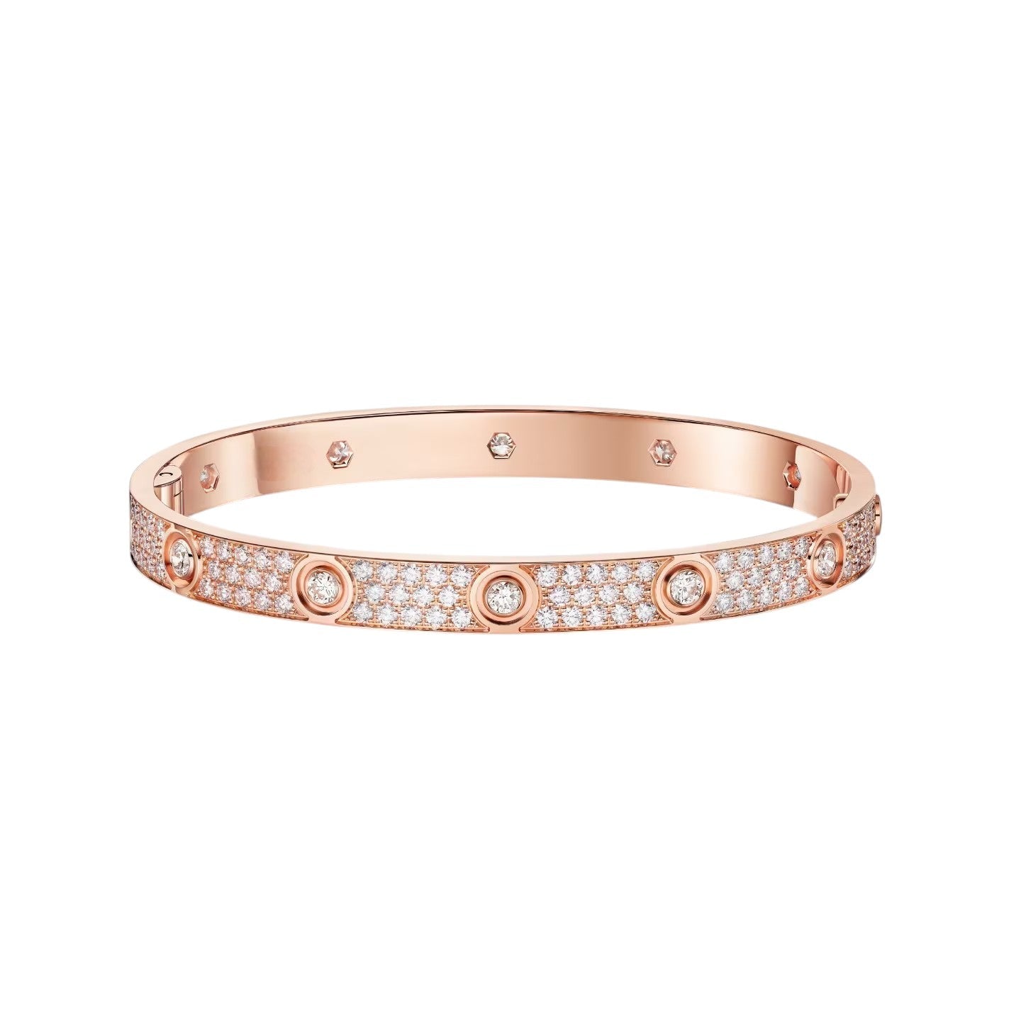 [Dawnora Jewelry]LOVE BRACELET 6.1MM DIAMOND-PAVED 10 BIG DIAMONDS