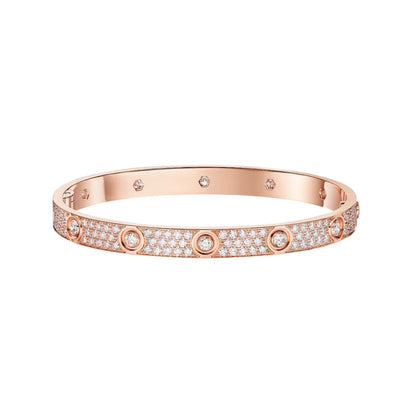 [Dawnora Jewelry]LOVE BRACELET 6.1MM DIAMOND-PAVED 10 BIG DIAMONDS
