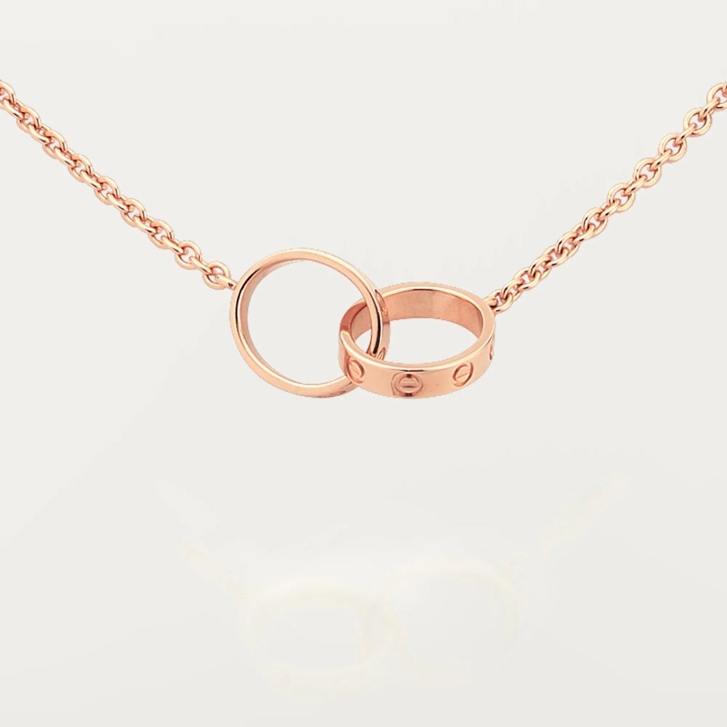 [Dawnora Jewelry]LOVE DOUBLE RING NECKLACE
