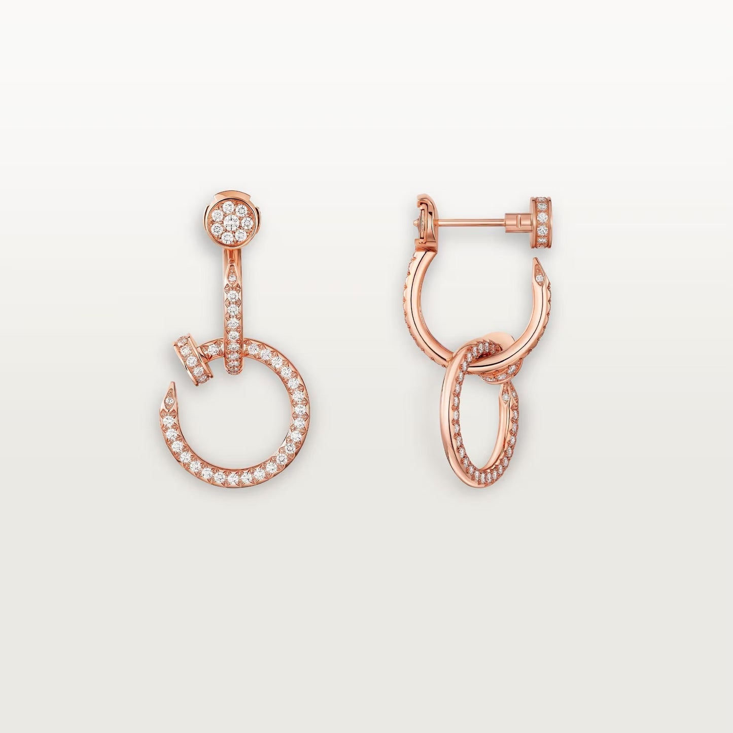 [Dawnora Jewelry]JUSTE FULL DIAMOND DOUBLE EARRINGS