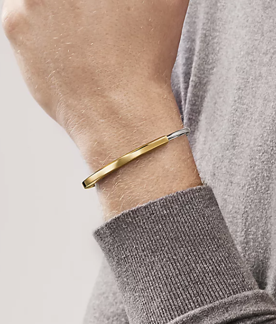 [Dawnora Jewelry]LOCK BRACELET YELLOW AND WHITE GOLD