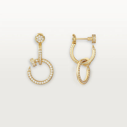 [Dawnora Jewelry]JUSTE FULL DIAMOND DOUBLE EARRINGS