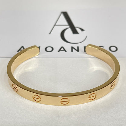 [Dawnora Jewelry]LOVE BRACELET 6.1MM OPEN CUFF
