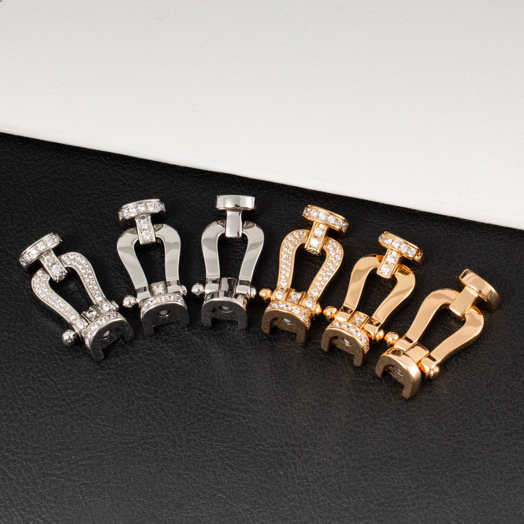 [Dawnora Jewelry]FORCE LARGE HORSESHOE FULL DIAMOND BRACELET SILVER