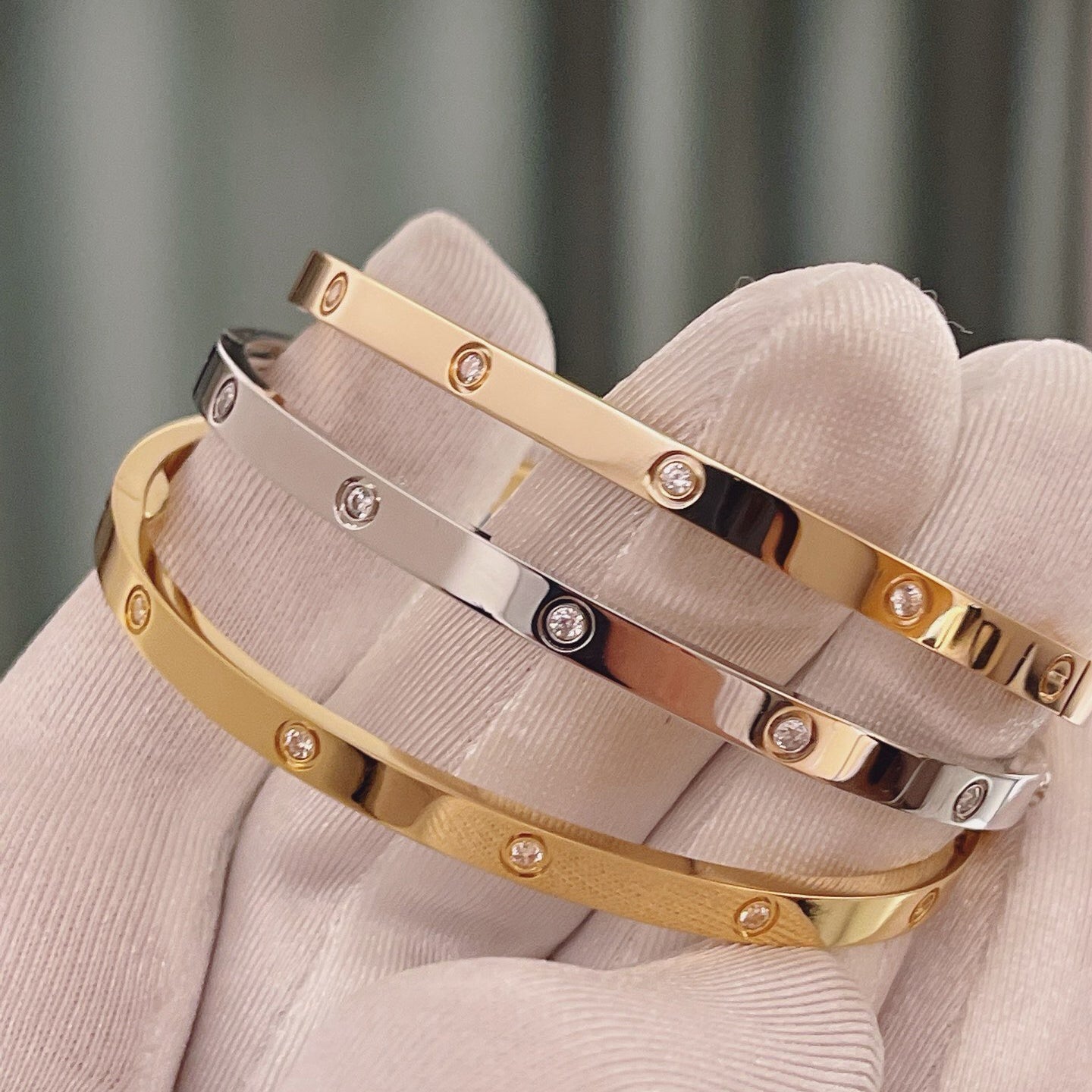 [Dawnora Jewelry]LOVE BRACELET 3.65MM 10 DIAMONDS