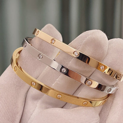 [Dawnora Jewelry]LOVE BRACELET 3.65MM 10 DIAMONDS