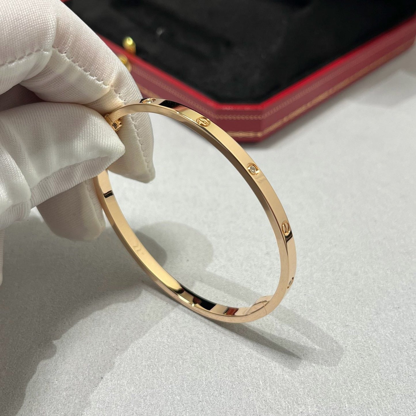 [Dawnora Jewelry]LOVE BRACELET 3.65MM 6 DIAMONDS