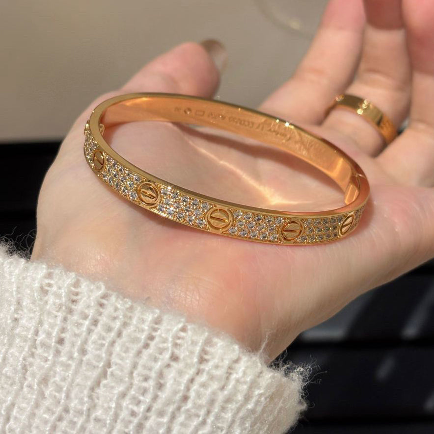 [Dawnora Jewelry]LOVE BRACELET 6.1MM DIAMOND-PAVED