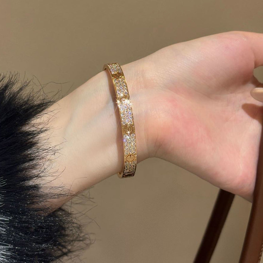 [Dawnora Jewelry]LOVE BRACELET 6.1MM DIAMOND-PAVED