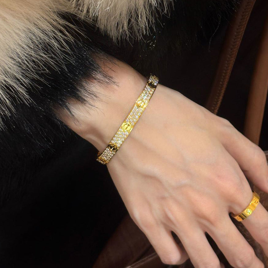 [Dawnora Jewelry]LOVE BRACELET 6.1MM DIAMOND-PAVED