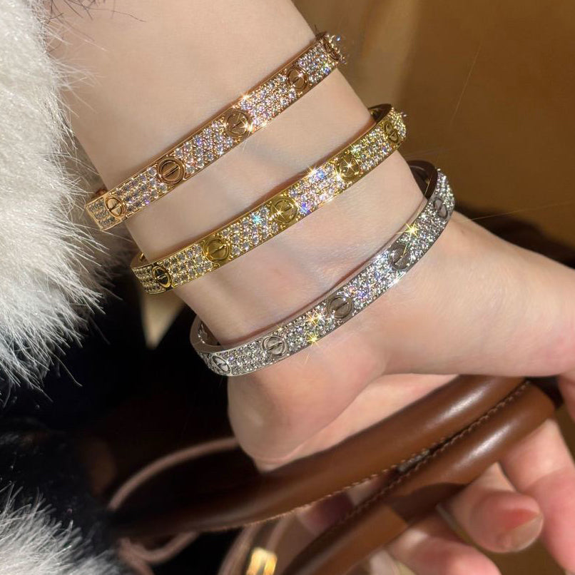 [Dawnora Jewelry]LOVE BRACELET 6.1MM DIAMOND-PAVED