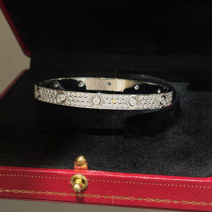 [Dawnora Jewelry]LOVE BRACELET 6.1MM DIAMOND-PAVED 10 BIG DIAMONDS