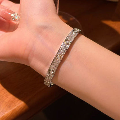 [Dawnora Jewelry]LOVE BRACELET 6.1MM DIAMOND-PAVED 10 BIG DIAMONDS
