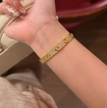 [Dawnora Jewelry]LOVE BRACELET 6.1MM DIAMOND-PAVED 10 BIG DIAMONDS