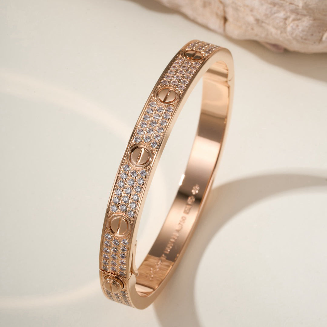 [Dawnora Jewelry]LOVE BRACELET 6.1MM DIAMOND-PAVED