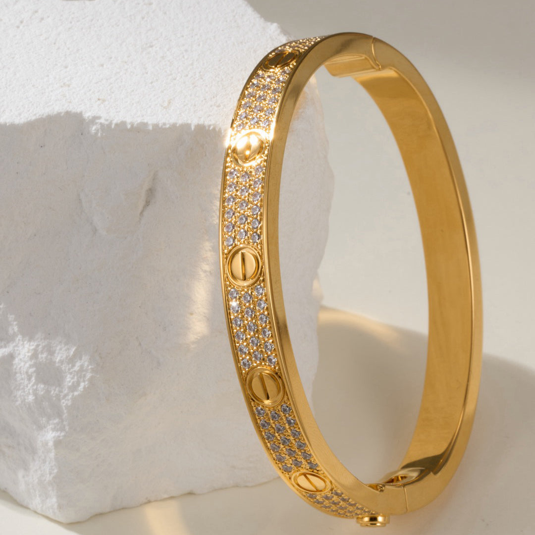 [Dawnora Jewelry]LOVE BRACELET 6.1MM DIAMOND-PAVED
