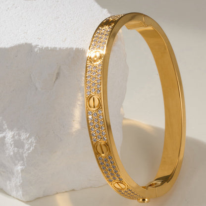 [Dawnora Jewelry]LOVE BRACELET 6.1MM DIAMOND-PAVED