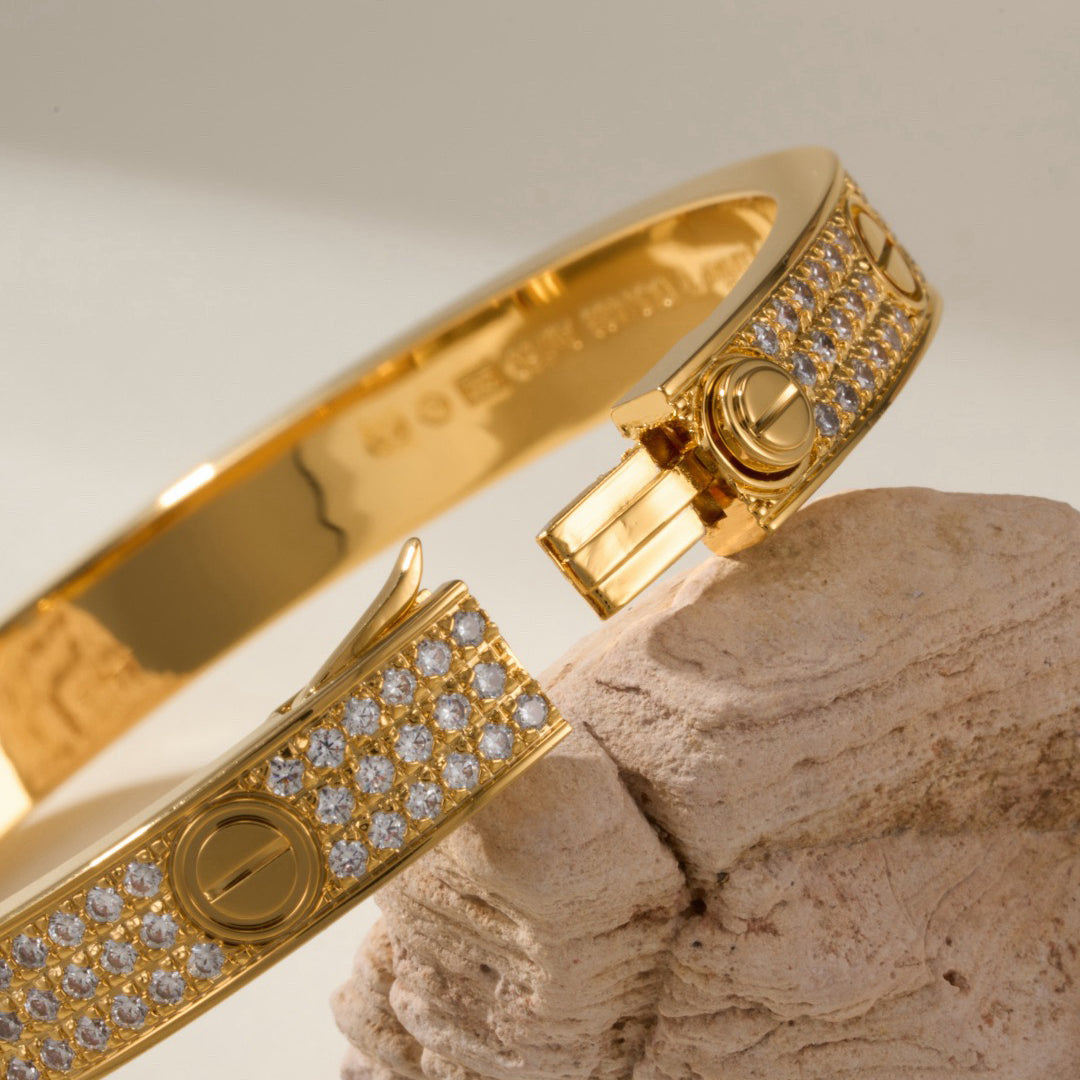 [Dawnora Jewelry]LOVE BRACELET 6.1MM DIAMOND-PAVED